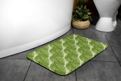 Bathroom rug Leaves