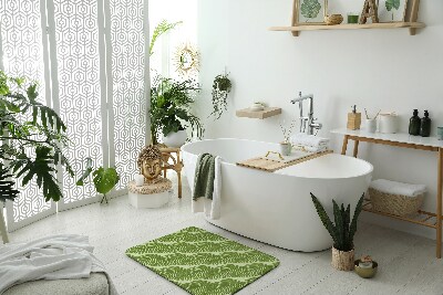 Bathroom rug Leaves