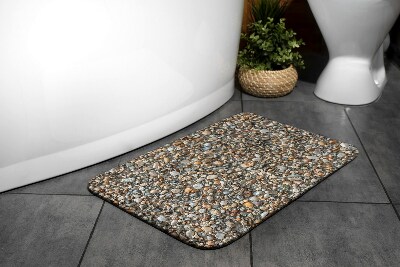 Non slip bath mat Stony beach