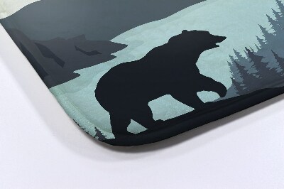 Non slip shower mat Bear Forest