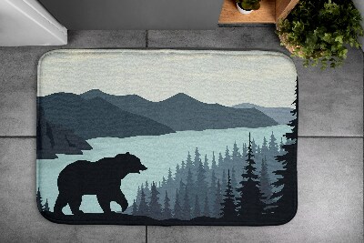 Non slip shower mat Bear Forest