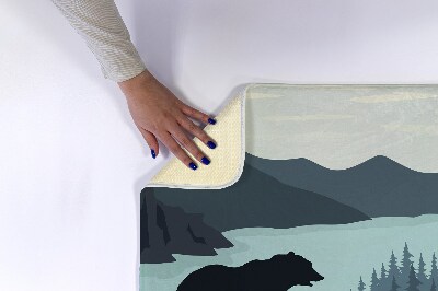 Non slip shower mat Bear Forest