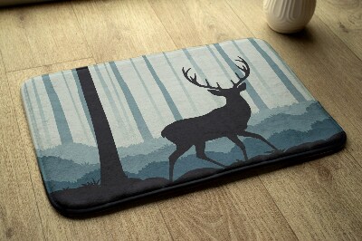 Bathroom mat Forest motif