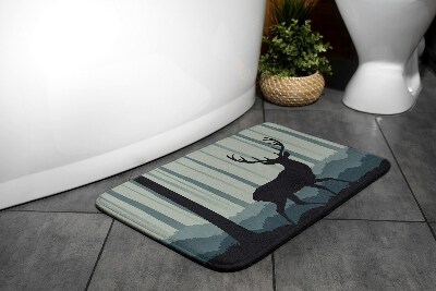 Bathroom mat Forest motif