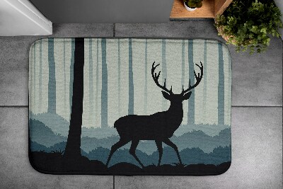 Bathroom mat Forest motif