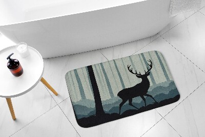 Bathroom mat Forest motif