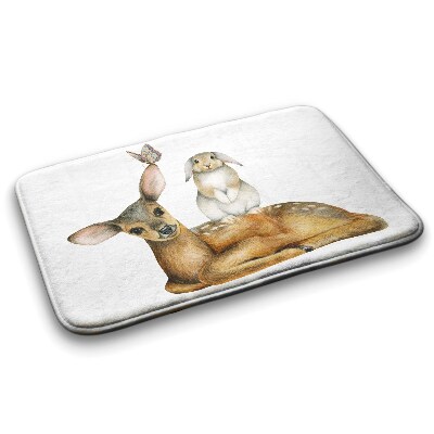 Bath mat Forest animals