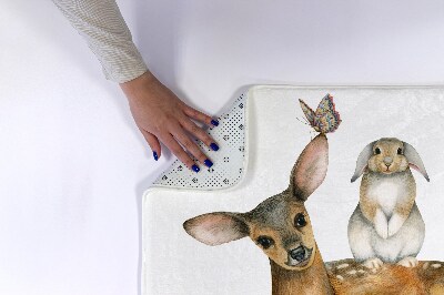 Bath mat Forest animals