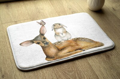 Bath mat Forest animals