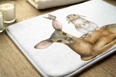 Bath mat Forest animals