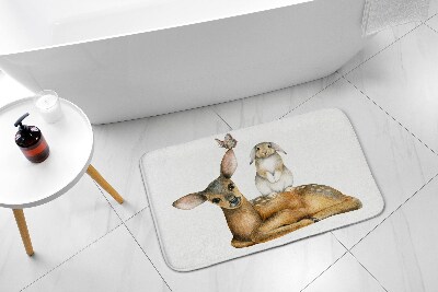 Bath mat Forest animals