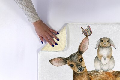 Bath mat Forest animals