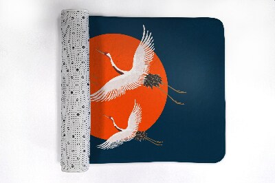 Bathroom carpet Japanese Crane