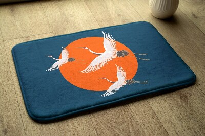 Bathroom carpet Japanese Crane