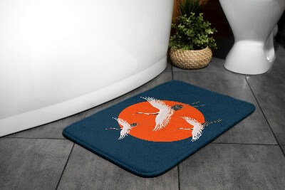 Bathroom carpet Japanese Crane