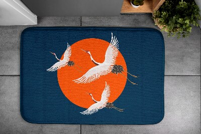 Bathroom carpet Japanese Crane