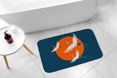 Bathroom carpet Japanese Crane