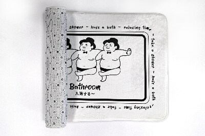 Non slip bath mat Sumo players