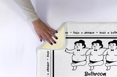 Non slip bath mat Sumo players