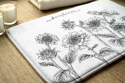 Bathmat Sunflowers Flowers