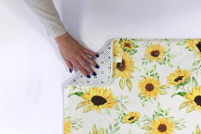 Bath mat Sunflowers Flowers