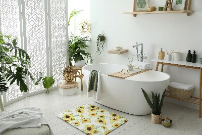 Bath mat Sunflowers Flowers