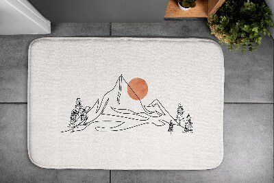 Bathroom rug Mountains View