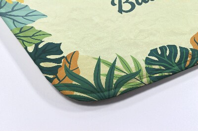 Non slip shower mat Tropical leaves