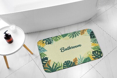 Non slip shower mat Tropical leaves