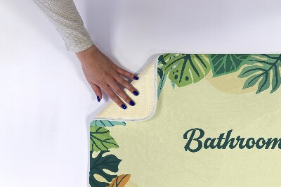 Non slip shower mat Tropical leaves