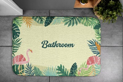 Bathroom mat Tropical animals