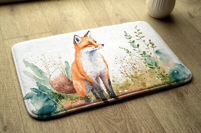 Bath rug Fox on the meadow