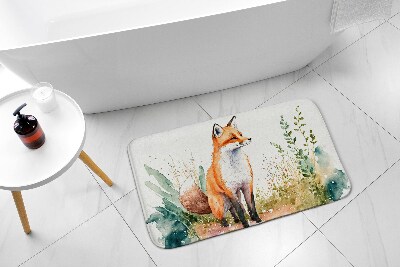 Bath rug Fox on the meadow