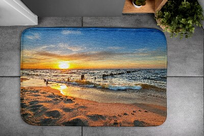 Bathroom carpet Beach Sunset