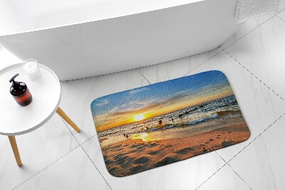 Bathroom carpet Beach Sunset