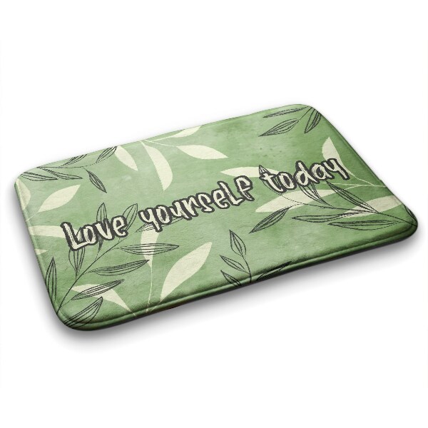 Non slip shower mat Watercolor Leaves