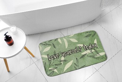 Non slip shower mat Watercolor Leaves