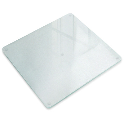 Rectangular translucent glass chopping board