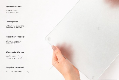 Rectangular translucent glass chopping board