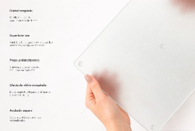 Rectangular translucent glass chopping board