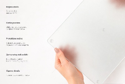 Rectangular translucent glass chopping board