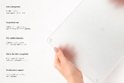 Rectangular translucent glass chopping board