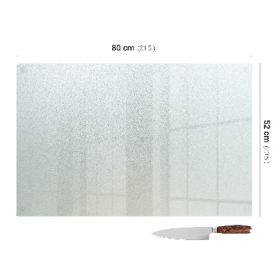 Rectangular glass chopping board translucent