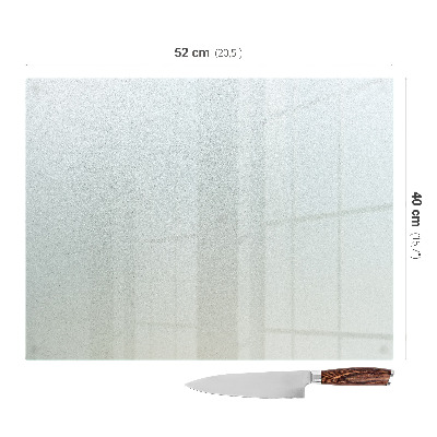 Rectangular translucent glass chopping board