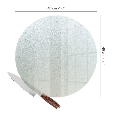 Round glass chopping board translucent