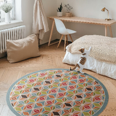 Vinyl rug Pastel geometric pattern