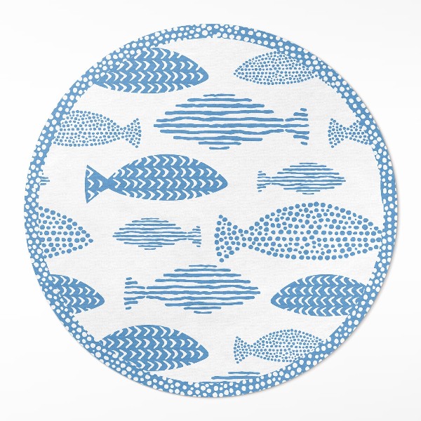 Pvc rug Patterned fish on light background