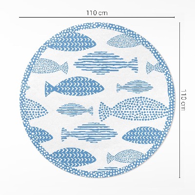 Pvc rug Patterned fish on light background