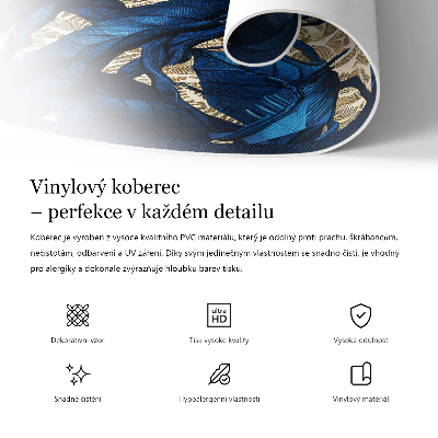 Pvc rug Patterned fish on light background