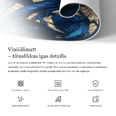 Pvc rug Patterned fish on light background